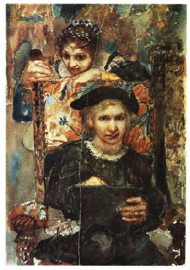 Mikhail Vrubel Hamlet and Ophelia china oil painting image